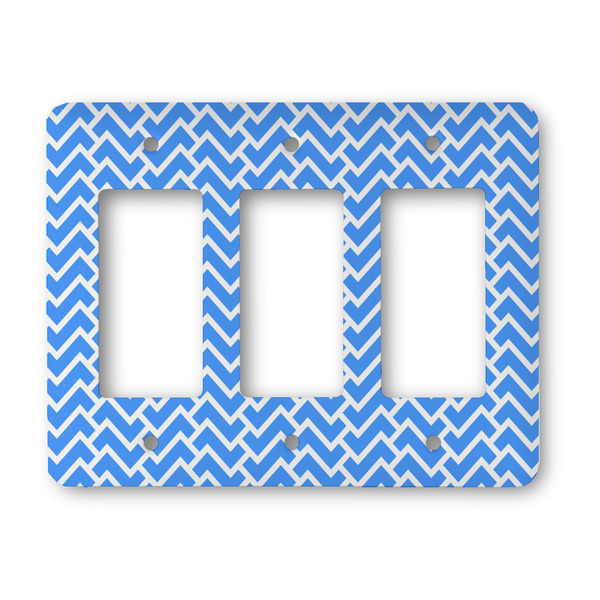 Custom Zigzag Rocker Style Light Switch Cover - Three Switch