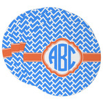 Zigzag Round Paper Coasters w/ Monograms