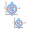 Zigzag Round Pet ID Tag - Large - Comparison Scale