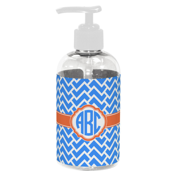 Custom Zigzag Plastic Soap / Lotion Dispenser (8 oz - Small - White) (Personalized)