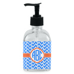 Zigzag Glass Soap & Lotion Bottle - Single Bottle (Personalized)