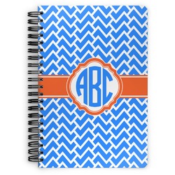 Zigzag Spiral Notebook - 7x10 w/ Monogram