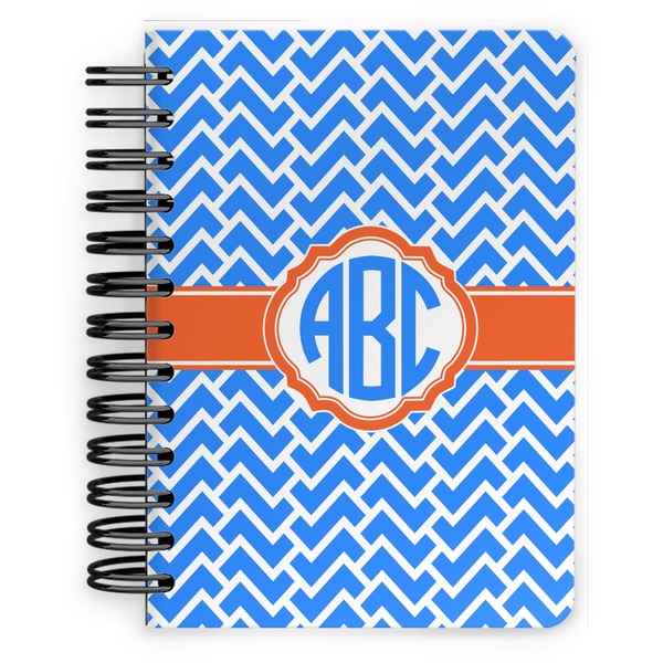 Custom Zigzag Spiral Notebook - 5x7 w/ Monogram