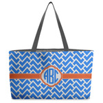 Zigzag Beach Totes Bag - w/ Black Handles (Personalized)