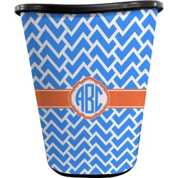 Zigzag Waste Basket - Double Sided (Black) (Personalized)