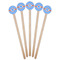 Zigzag Wooden 7.5" Stir Stick - Round - Fan View