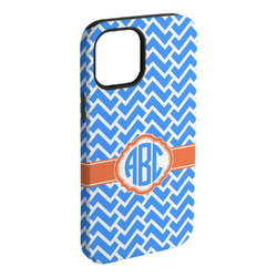 Zigzag iPhone Case - Rubber Lined - iPhone 15 Plus (Personalized)