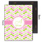 Pink & Green Geometric 11x14 Wood Print - Front & Back View