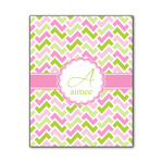 Pink & Green Geometric Wood Print - 11x14 (Personalized)