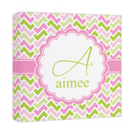 Pink & Green Geometric Canvas Print - 12x12 (Personalized)