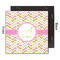 Pink & Green Geometric 12x12 Wood Print - Front & Back View