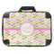 Pink & Green Geometric 18" Laptop Briefcase - FRONT