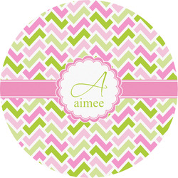 Pink & Green Geometric Multipurpose Round Labels - 2" (Personalized)