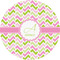 Pink & Green Geometric 2" Multipurpose Round Labels - Single Sticker