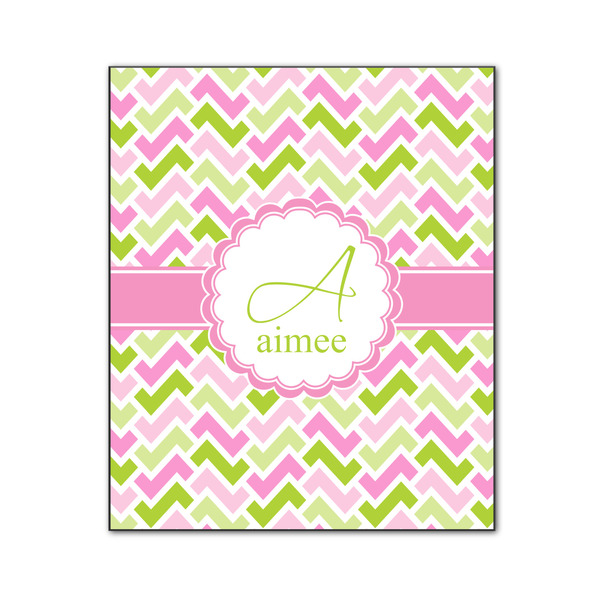 Custom Pink & Green Geometric Wood Print - 20x24 (Personalized)