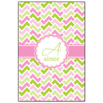 Pink & Green Geometric Wood Print - 20x30 (Personalized)