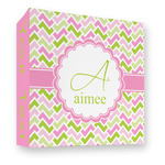 Pink & Green Geometric 3 Ring Binder - Full Wrap - 3" (Personalized)