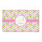 Pink & Green Geometric 3'x5' Patio Rug - Front/Main