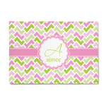 Pink & Green Geometric 4' x 6' Patio Rug (Personalized)