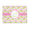 Pink & Green Geometric 4'x6' Patio Rug - Front/Main