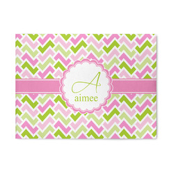Pink & Green Geometric Area Rug (Personalized)