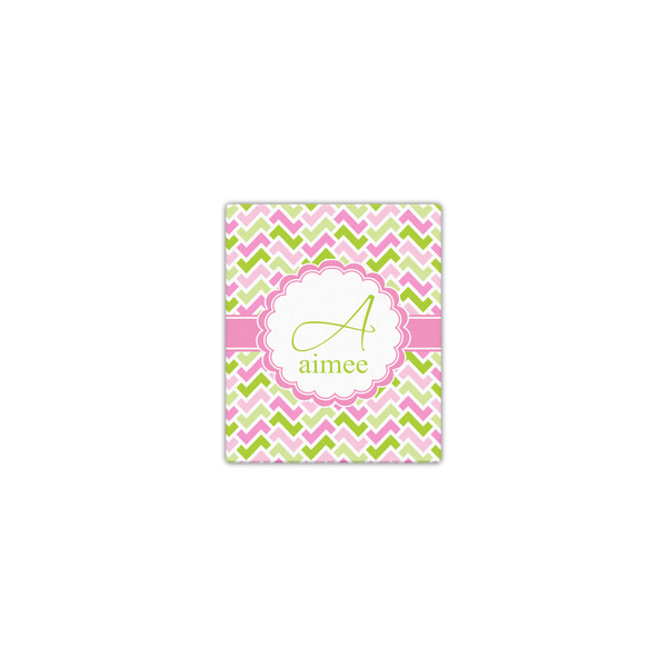 Custom Pink & Green Geometric Canvas Print - 8x10 (Personalized)