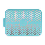 Pink & Green Geometric Aluminum Baking Pan with Teal Lid (Personalized)