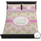 Pink & Green Geometric Bedding Set (Queen) - Duvet