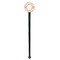 Pink & Green Geometric Black Plastic 7" Stir Stick - Round - Single Stick