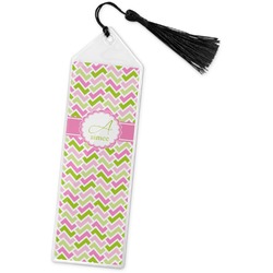 Pink & Green Geometric Book Mark w/Tassel (Personalized)