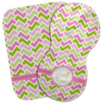 Pink & Green Geometric Burp Cloth (Personalized)