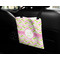 Pink & Green Geometric Car Bag - In Use