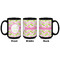 Pink & Green Geometric Coffee Mug - 15 oz - Black APPROVAL