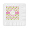 Pink & Green Geometric Coined Cocktail Napkins (Personalized)