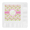 Pink & Green Geometric Embossed Decorative Napkins (Personalized)