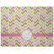 Pink & Green Geometric Dog Food Mat - Medium without bowls