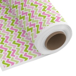 Pink & Green Geometric Fabric by the Yard - Copeland Faux Linen