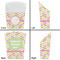 Pink & Green Geometric French Fry Favor Box - Front & Back View