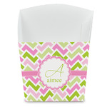 Pink & Green Geometric French Fry Favor Boxes (Personalized)