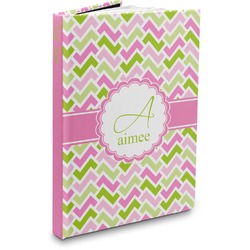 Pink & Green Geometric Hardbound Journal - 7.25" x 10" (Personalized)