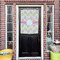 Pink & Green Geometric House Flags - Double Sided - (Over the door) LIFESTYLE