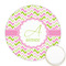 Pink & Green Geometric Icing Circle - Medium - Front