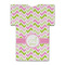 Pink & Green Geometric Jersey Bottle Cooler - BACK (flat)