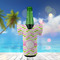 Pink & Green Geometric Jersey Bottle Cooler - LIFESTYLE