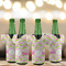 Pink & Green Geometric Jersey Bottle Cooler - Set of 4 - LIFESTYLE