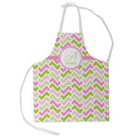 Pink & Green Geometric Kid's Apron - Small (Personalized)