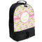 Pink & Green Geometric Large Backpack - Black - Angled View