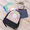 Pink & Green Geometric Large Backpack - Black - With Stuff