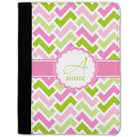 Pink & Green Geometric Notebook Padfolio w/ Name and Initial