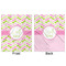 Pink & Green Geometric Minky Blanket - 50"x60" - Double Sided - Front & Back